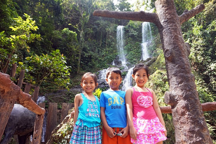 Passing Tamaraw Falls in Oriental Mindoro